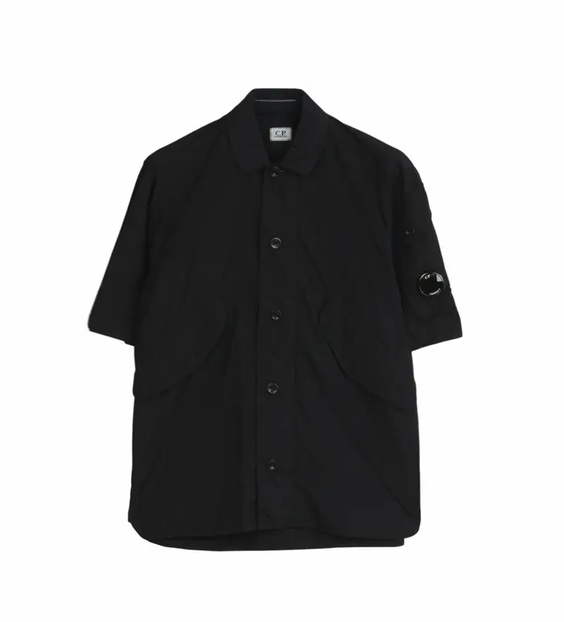 per uomo 18CMOS035A005904G Camicia da notte blu navy (M), Casual, Poliamide, Manica corta