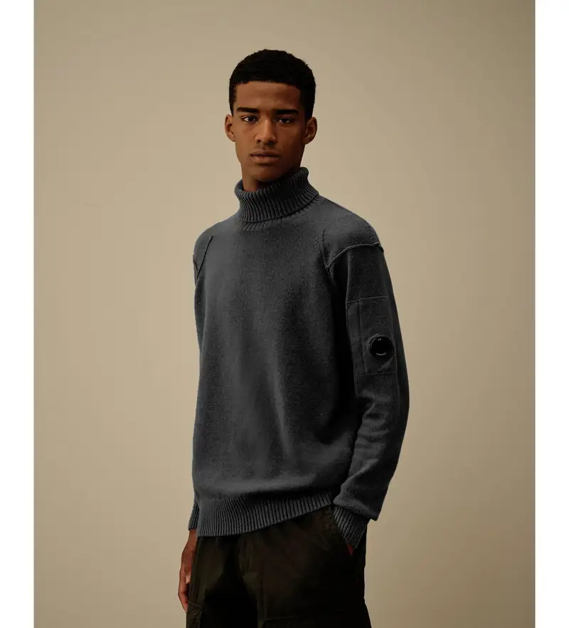 per uomo 19CMKN166A110149A Maglione in lana d'agnello nero (XS), Casual