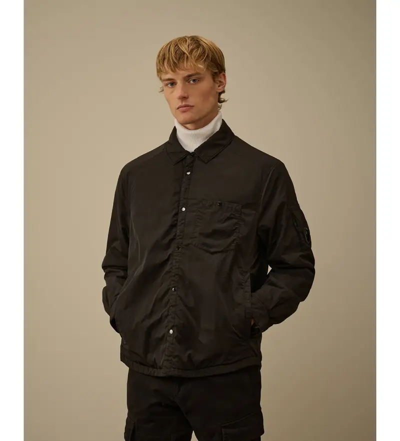 per uomo. 19CMOS088A005904G Cappotto imbottito oversize nero (L), Casual, Poliamide