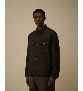 per uomo 19CMOS271A110498A Camicia nera Felt Lens (S), Nero, Casual, Lana