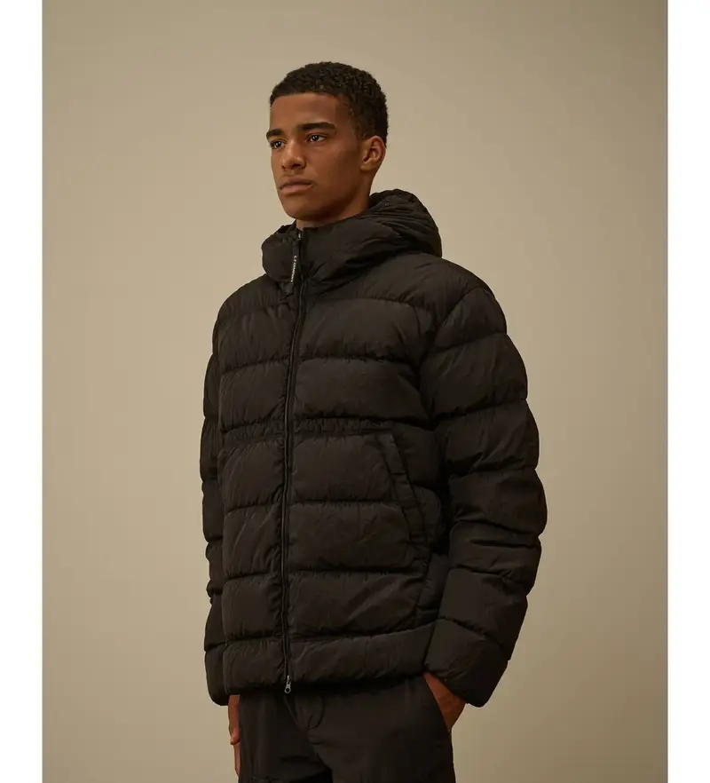 per uomo. 19CMOW011A005904G Piumino nero Chrome-R con occhiali protettivi (L), Casual, Poliamide