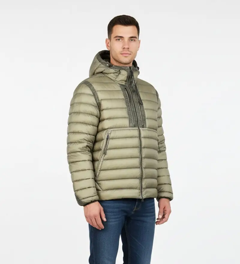 per uomo. 19CMOW031A110416A Cappotto esterno verde medio (XL), Casual, Poliamide