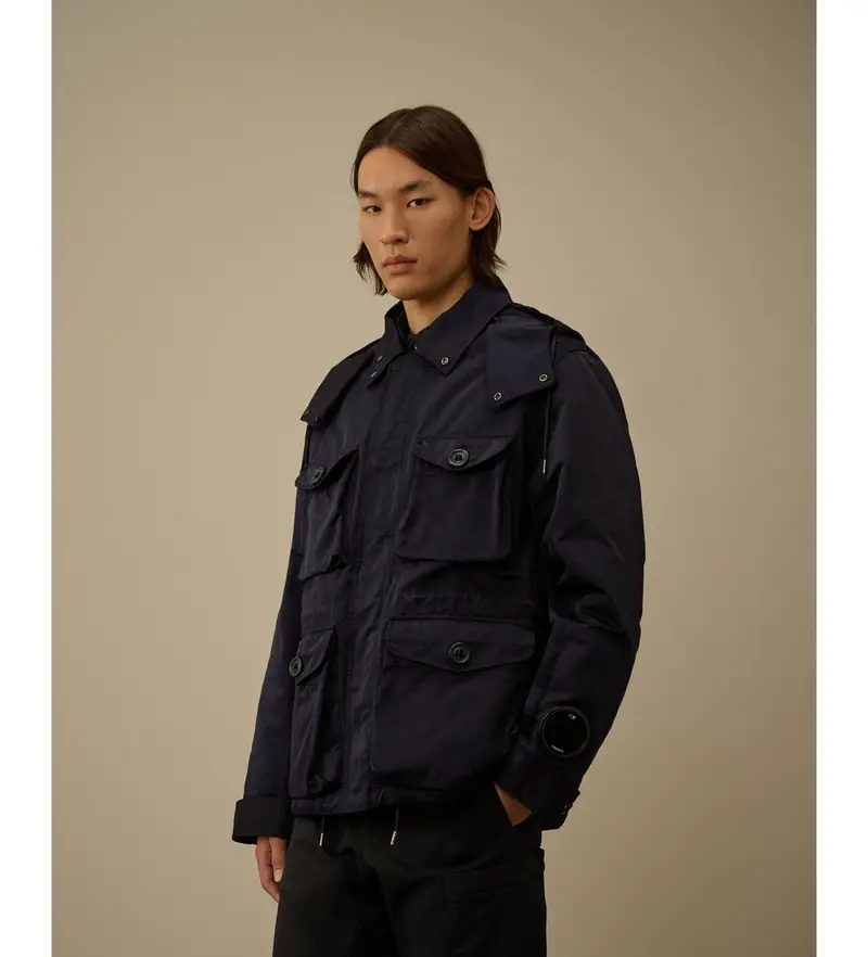 per uomo 19CMOW188A110089G Giacca Micro Kei Mille blu navy (M), Casual, Poliestere