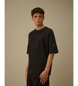 per uomo 20CMSS034A002246G Maglietta nera leggera (L), Nero, Casual, Cotone, Manica corta