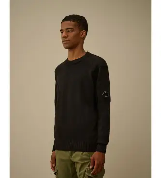 per uomo RFCMKN707A110149A Maglione nero lavorato a maglia con scollo rotondo (S), Casual, Cotone