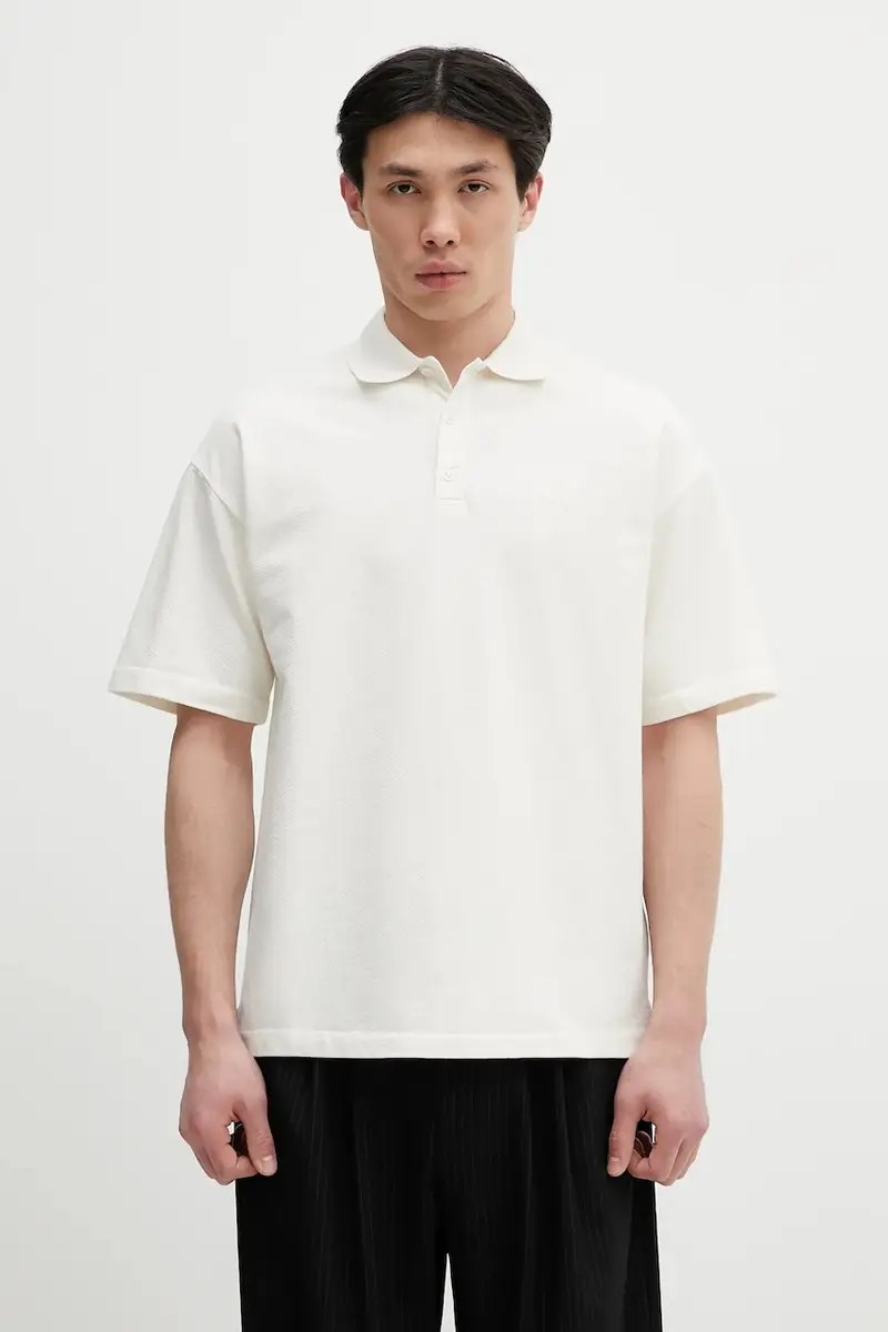 polo in cotone colore beige 18CMPL320A110396G