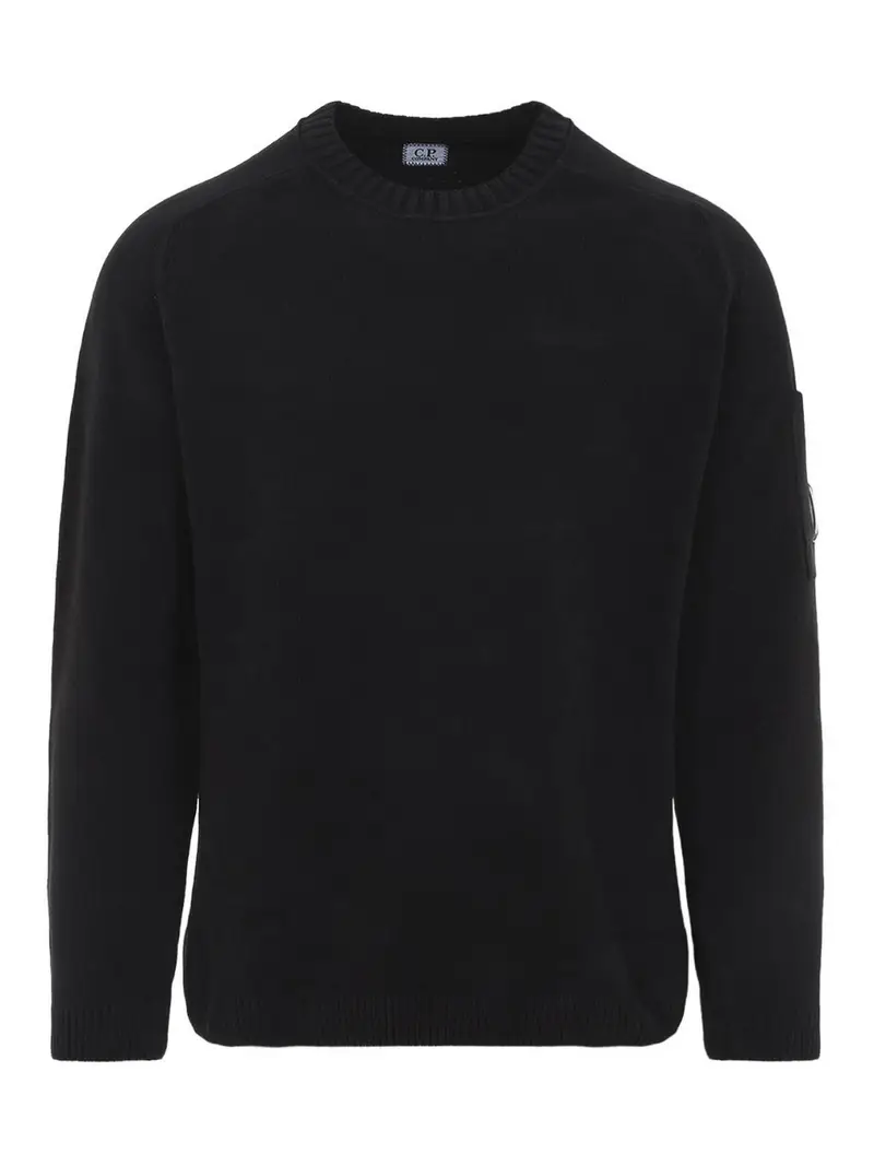 Pullover con lenti girocollo Nero