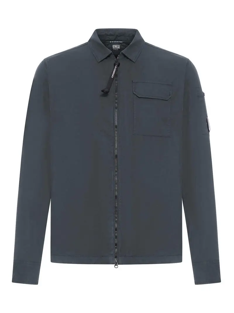 Sovracamicia in Gabardine Organica Grigio