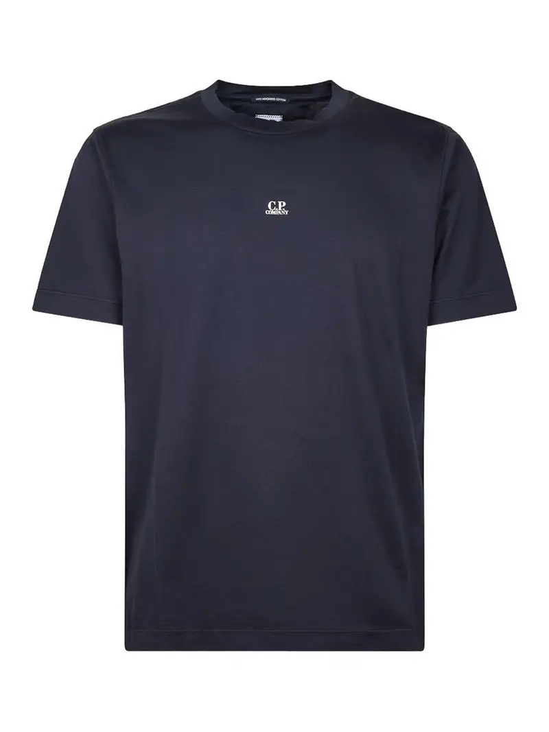 T-shirt con logo in blu scuro