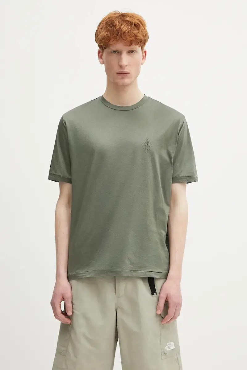 t-shirt in cotone colore verde 18CMTS256A110302W