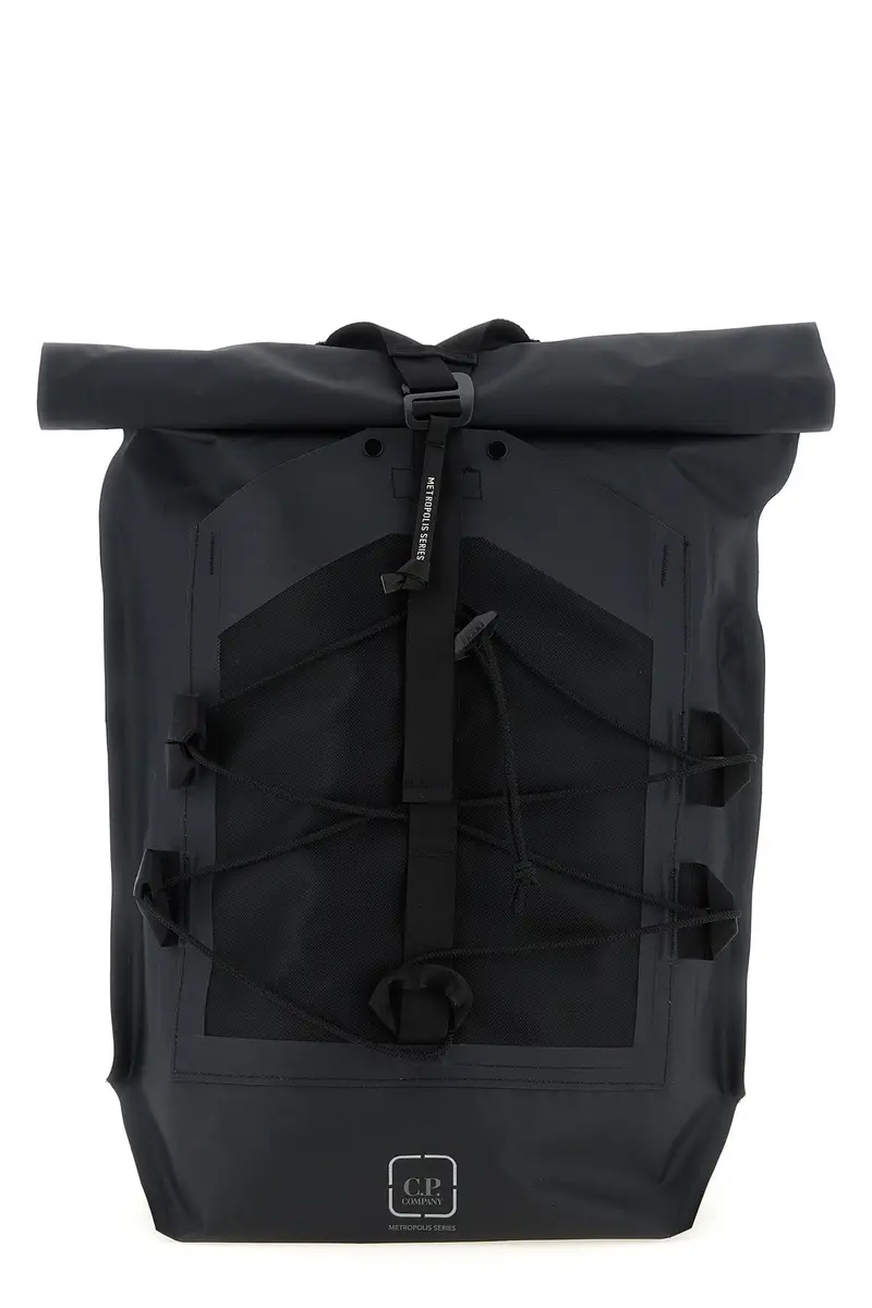C.p. Company Zaino The Metropolis Series Nero in Rubber Reps Mixed