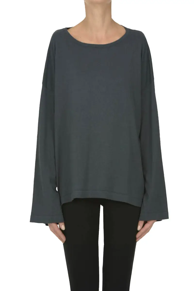 Pullover ampio a scatoletta Blu Marino