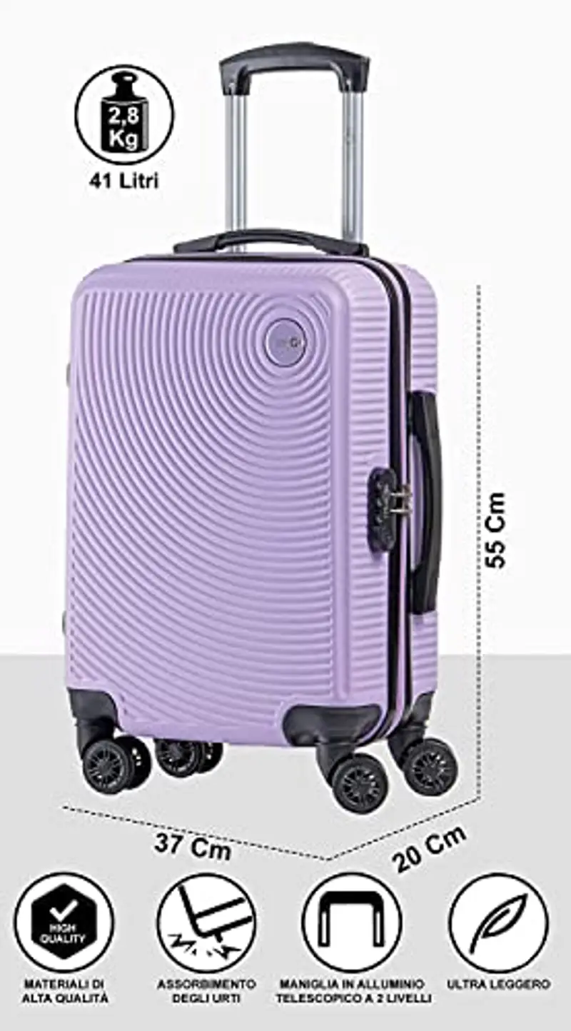 CABIN GO Valigia rigida Lilla 817202 miniatura 2