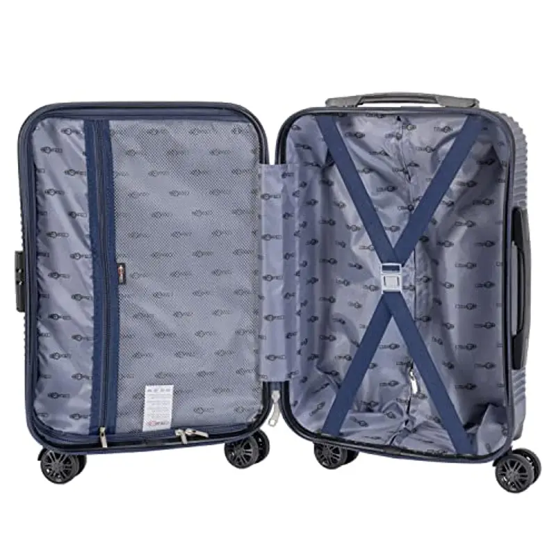CABIN GO 5512 - Trolley rigido in ABS 8 ruote 55x37x20 cm utilizzabile come bagaglio a mano di dimensioni standard miniatura 2