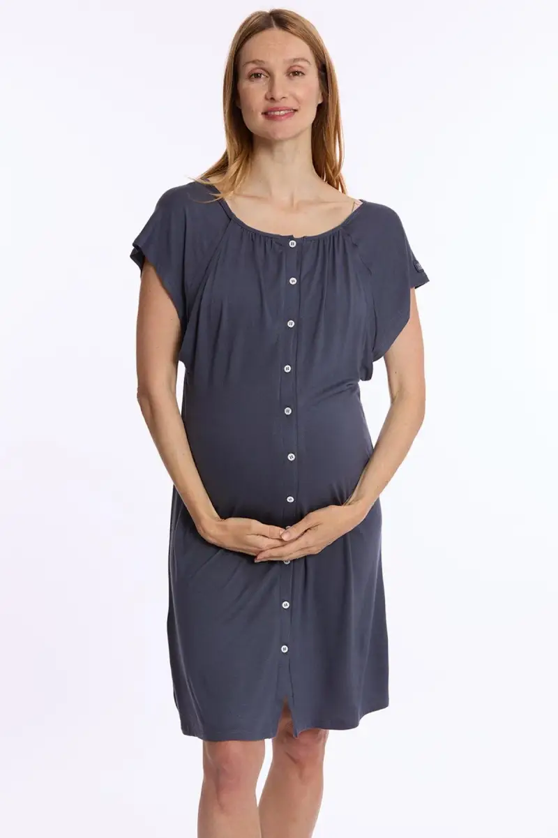 LOUNA | Camicia da Notte Premaman e Allattamento in Morbido Bambù