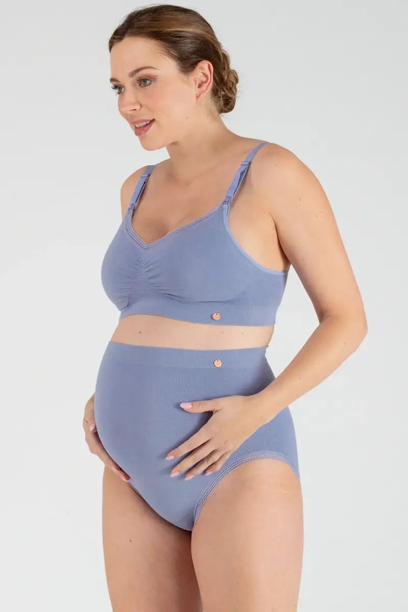 ORGANIC | Culotte Premaman a Vita Alta Bluette