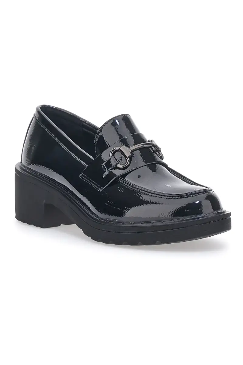 Mocassini Neri con Tacco Cafè Cost 2200115 [NERO] miniatura 2