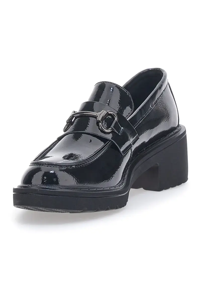 Mocassini Neri con Tacco Cafè Cost 2200115 [NERO] miniatura 3