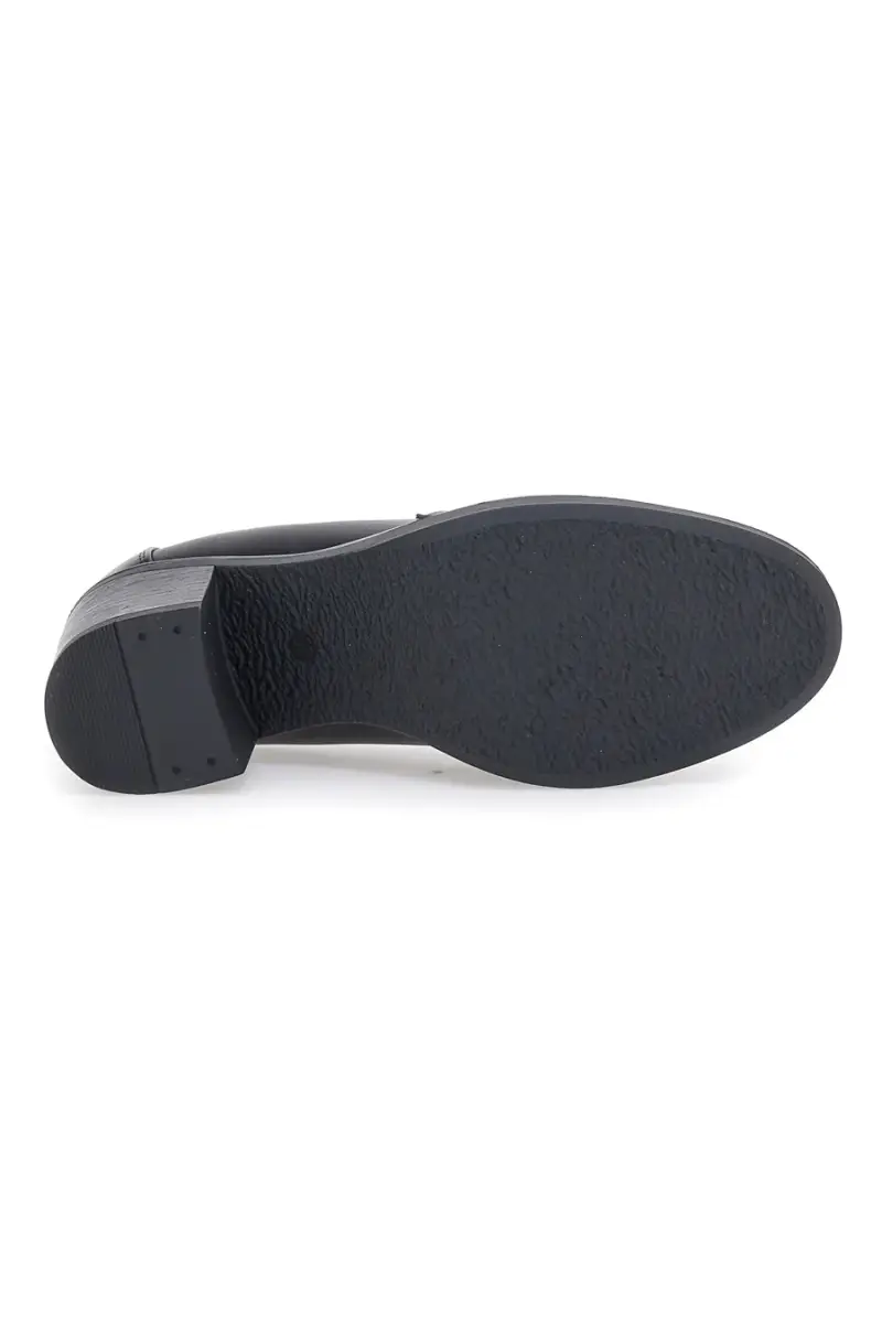 Mocassino nero con tacco a blocco CAFE' COST H6913214 [NERO] miniatura 5