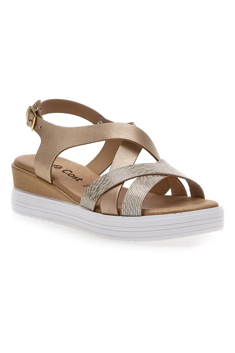 Sandali Bronzo con Zeppa e cinturino Cafè Cost 11443036 [PLATINO miniatura 2