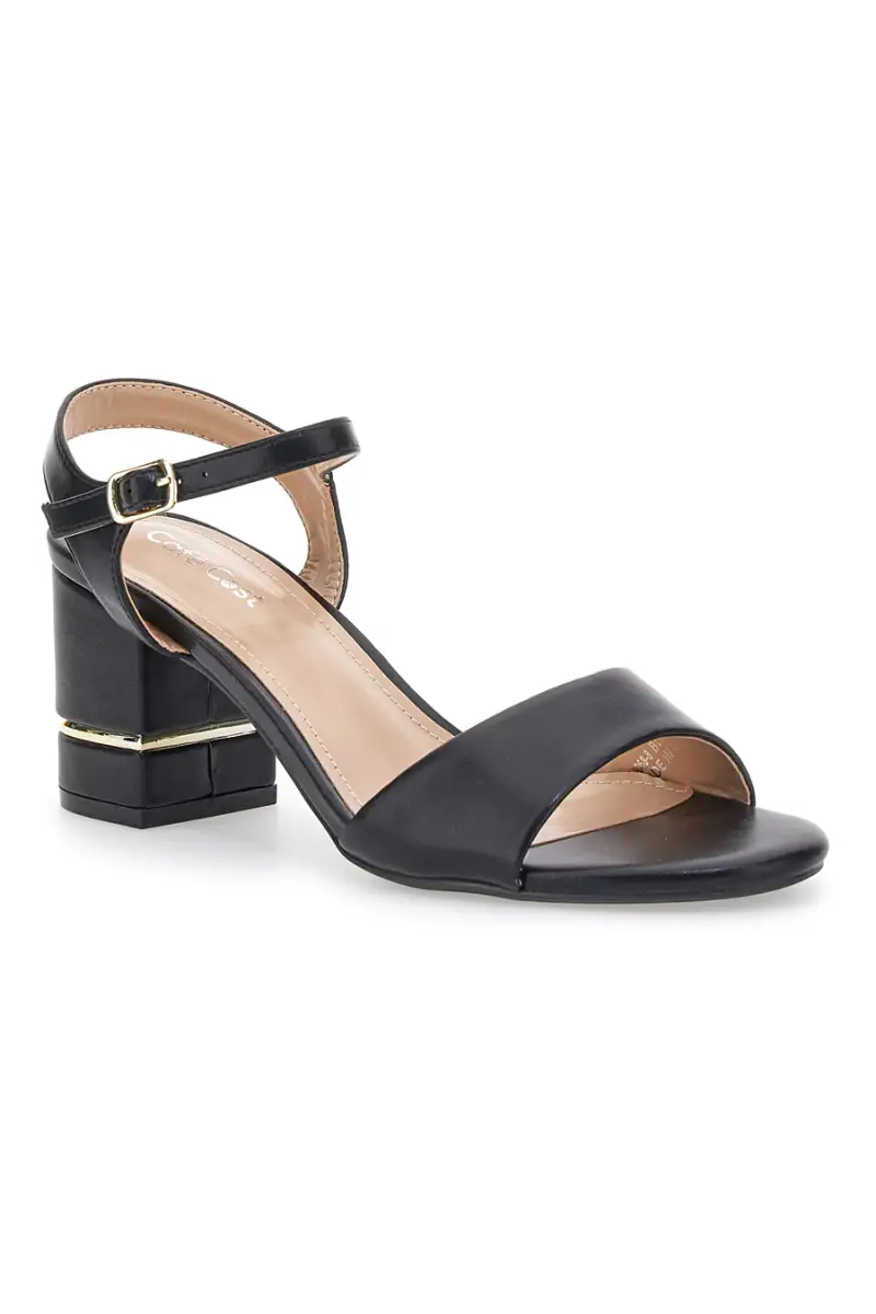 Sandali Neri Con Tacco 7, 5 Cm Cafe' Cost 230688 [NERO] miniatura 2