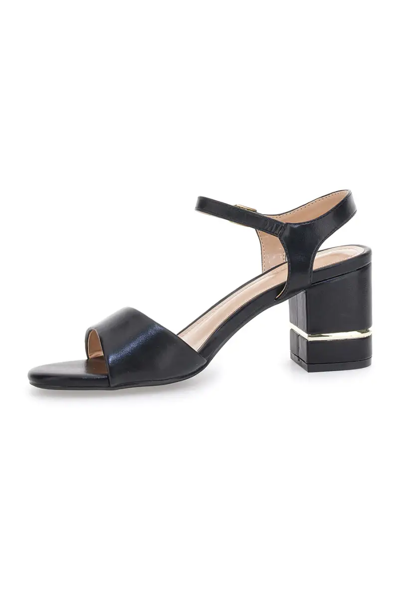 Sandali Neri Con Tacco 7, 5 Cm Cafe' Cost 230688 [NERO] miniatura 4