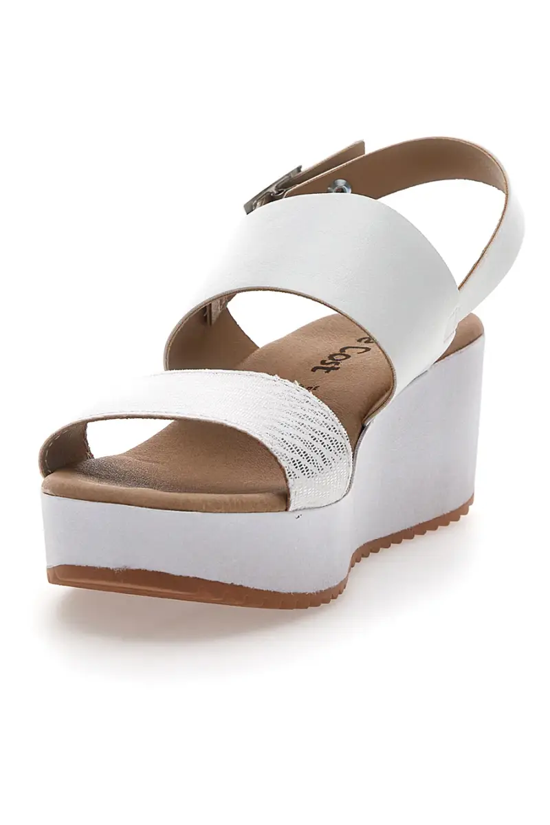 Sandali Platform Bianchi Cafè Cost 3612 [BIANCO] miniatura 3