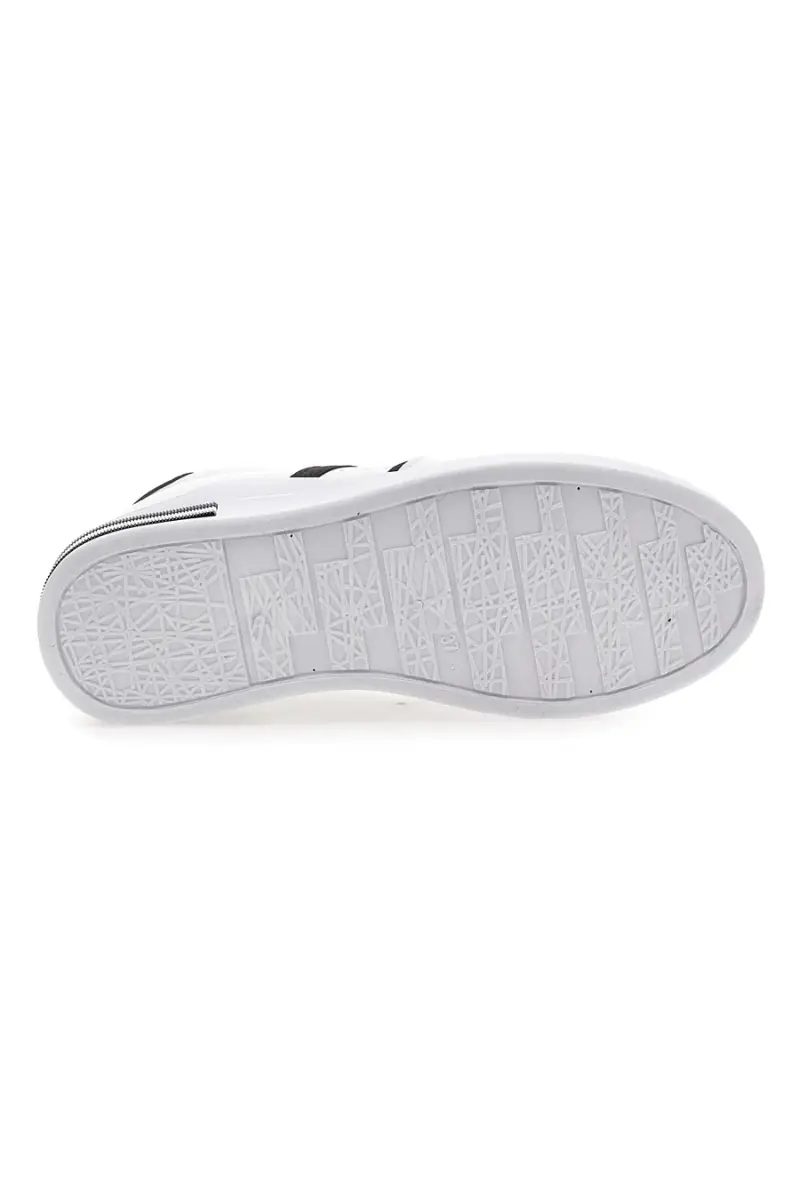 Sneakers bianche e nere con lacci CAFE' COST BK2450 [WHITE miniatura 5