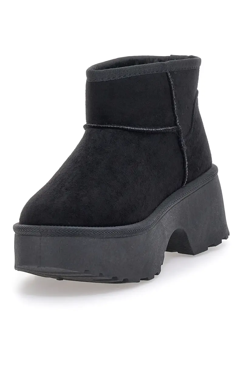 Stivaletti neri con plateau e interno foderato Cafè Cost GB2039 [NERO] miniatura 3