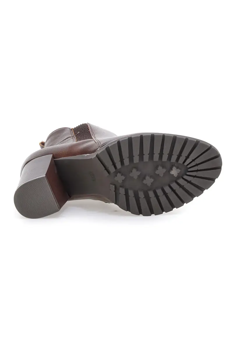 Stivaletti Tronchetti marroni con elastici laterali e tacco largo Cafè Cost 16807220 [ND] miniatura 5