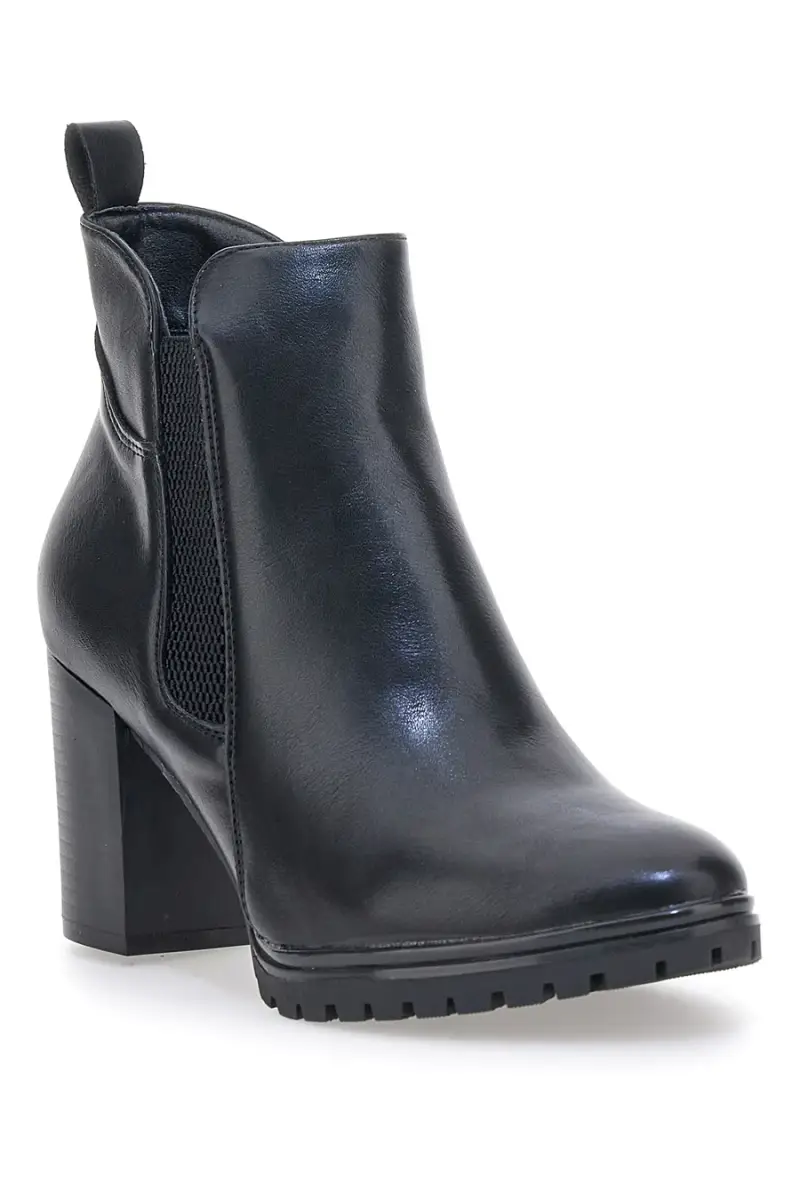 Stivaletti Tronchetti neri con elastici laterali e tacco largo Cafè Cost 16807220 [NERO] miniatura 2