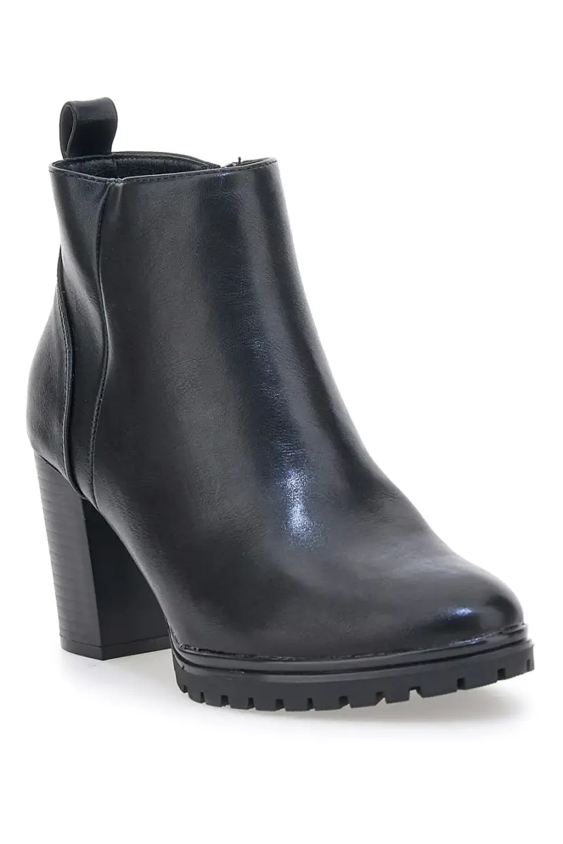 Stivaletti Tronchetti neri con tacco largo e suola carrarmato Cafè Cost 16807213 [NERO] miniatura 2