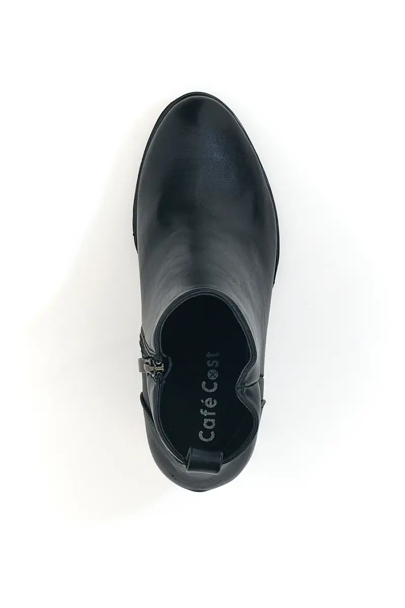 Stivaletti Tronchetti neri con tacco largo e suola carrarmato Cafè Cost 16807213 [NERO] miniatura 3