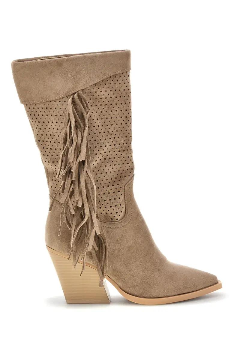 Stivali beige con frange Cafè cost P722 [BEIGE]