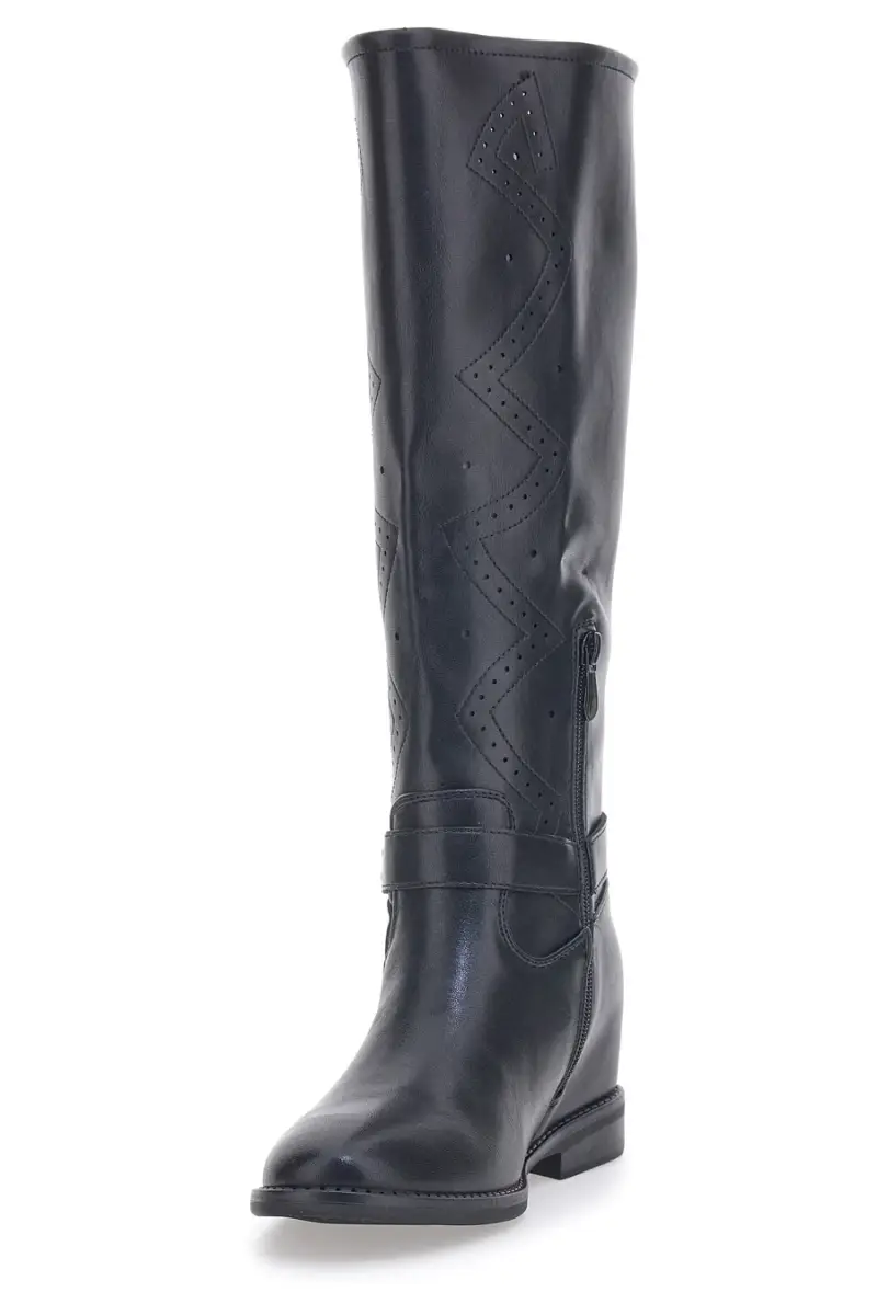 Stivali con Zeppa Interna Neri Cafè Cost 23015 [NERO] miniatura 3