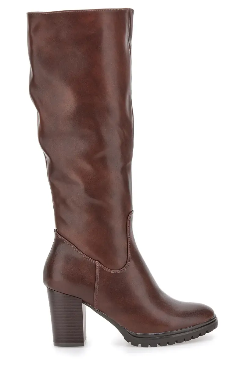 Stivali marroni con tacco alto e suola dentellata Cafè Cost 16807215 [CAFFE ]