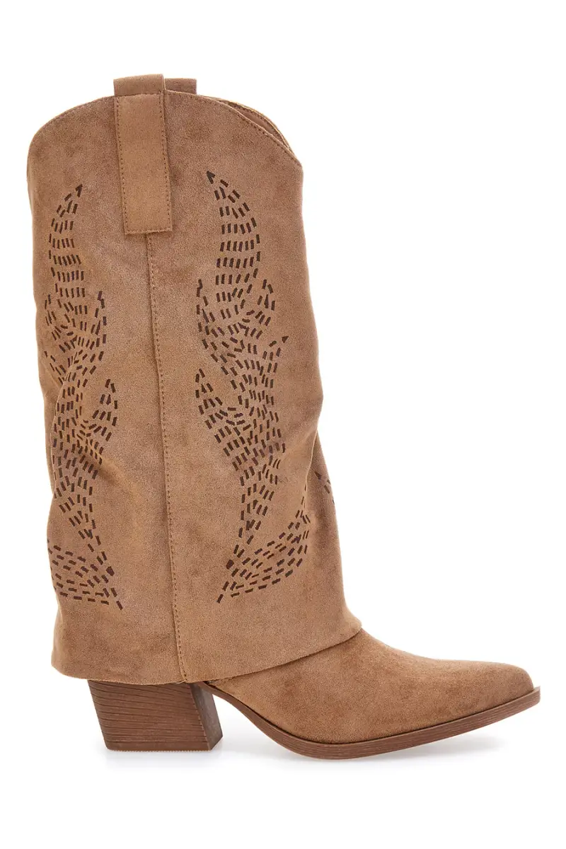 Stivali marroni traforati stile western Cafè cost H3W2058Y130 [CAMEL]