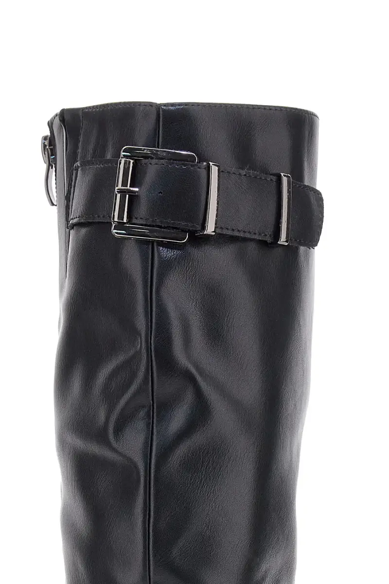 Stivali neri con fibbia e suola carrarmato Cafè Cost 2001325 [NERO] miniatura 3