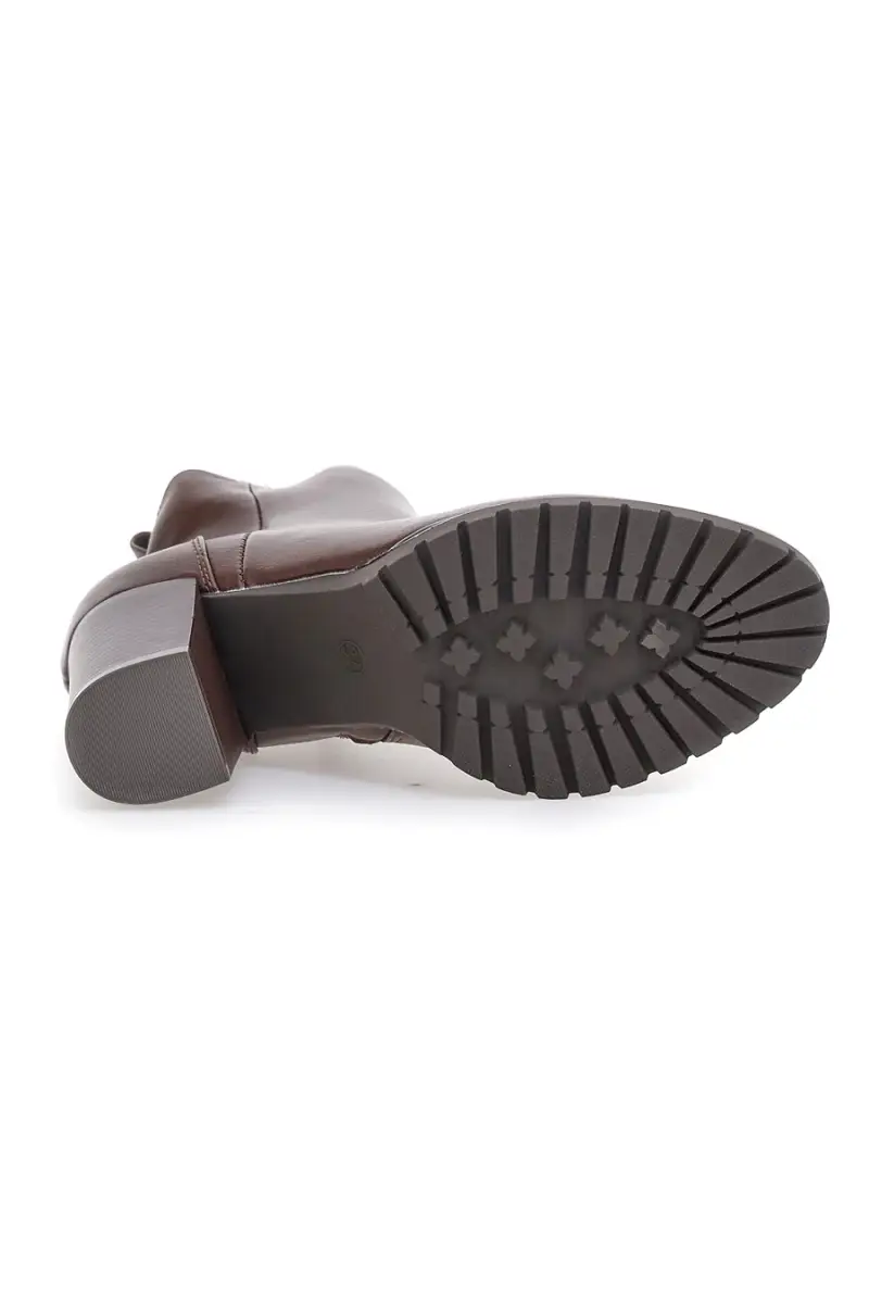 Tronchetti marroni con tacco largo e suola carrarmato Cafe' Cost 16807213 [MARRONE] miniatura 5