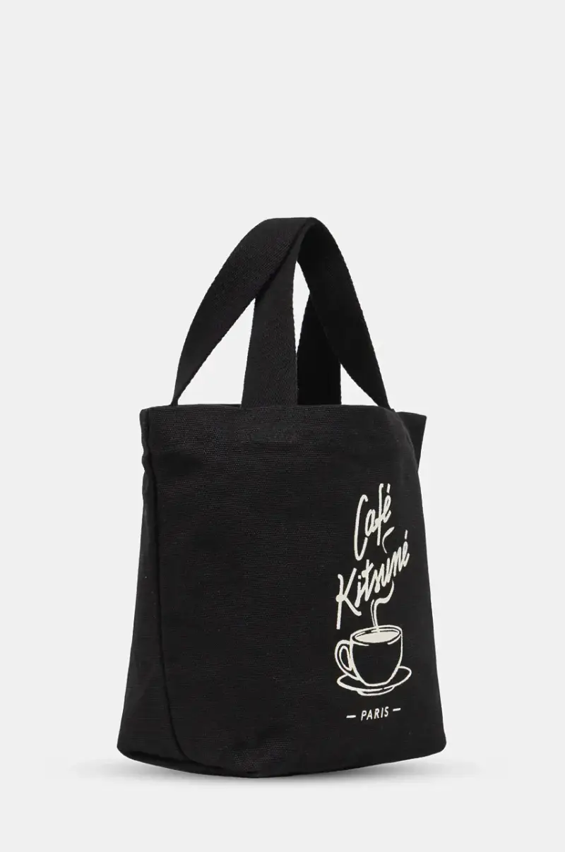 borsa in cotone Coffee Cup Mini Tote colore nero CKNU05107WW9001 miniatura 2