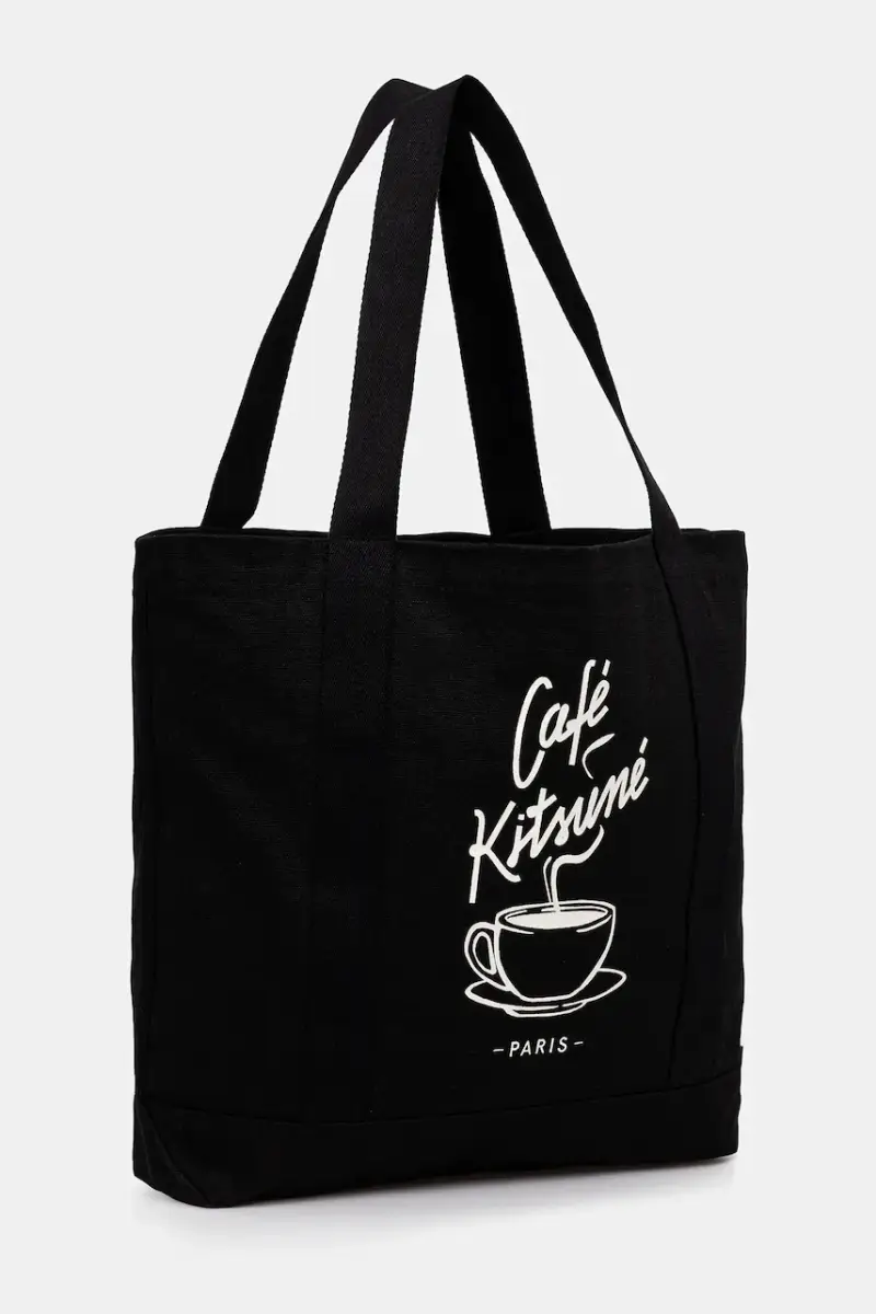 borsa in cotone Coffee Cup Tote colore nero CKMU05102WW9001 miniatura 2