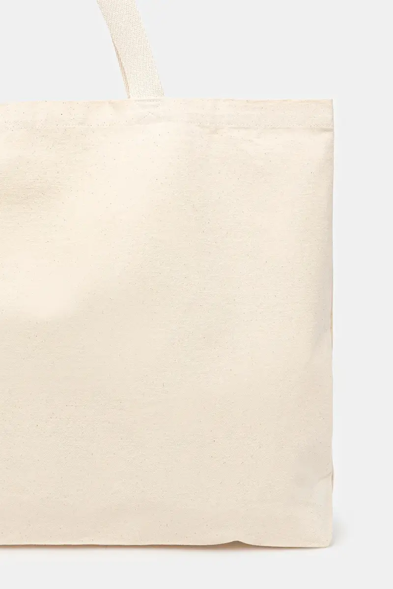 borsa in cotone Tote Bag colore beige OU05107WB0013 miniatura 3