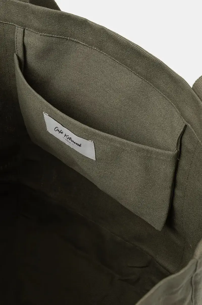 borsa in cotone Tote colore verde CKNU05101WW9001 miniatura 5