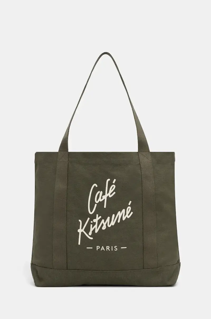 borsa in cotone Tote colore verde CKNU05101WW9001