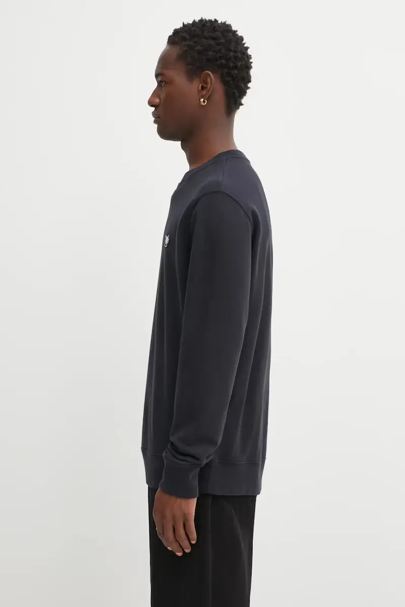 felpa in cotone Barista Fox Patch Regular colore nero OU00301KM0330 miniatura 3