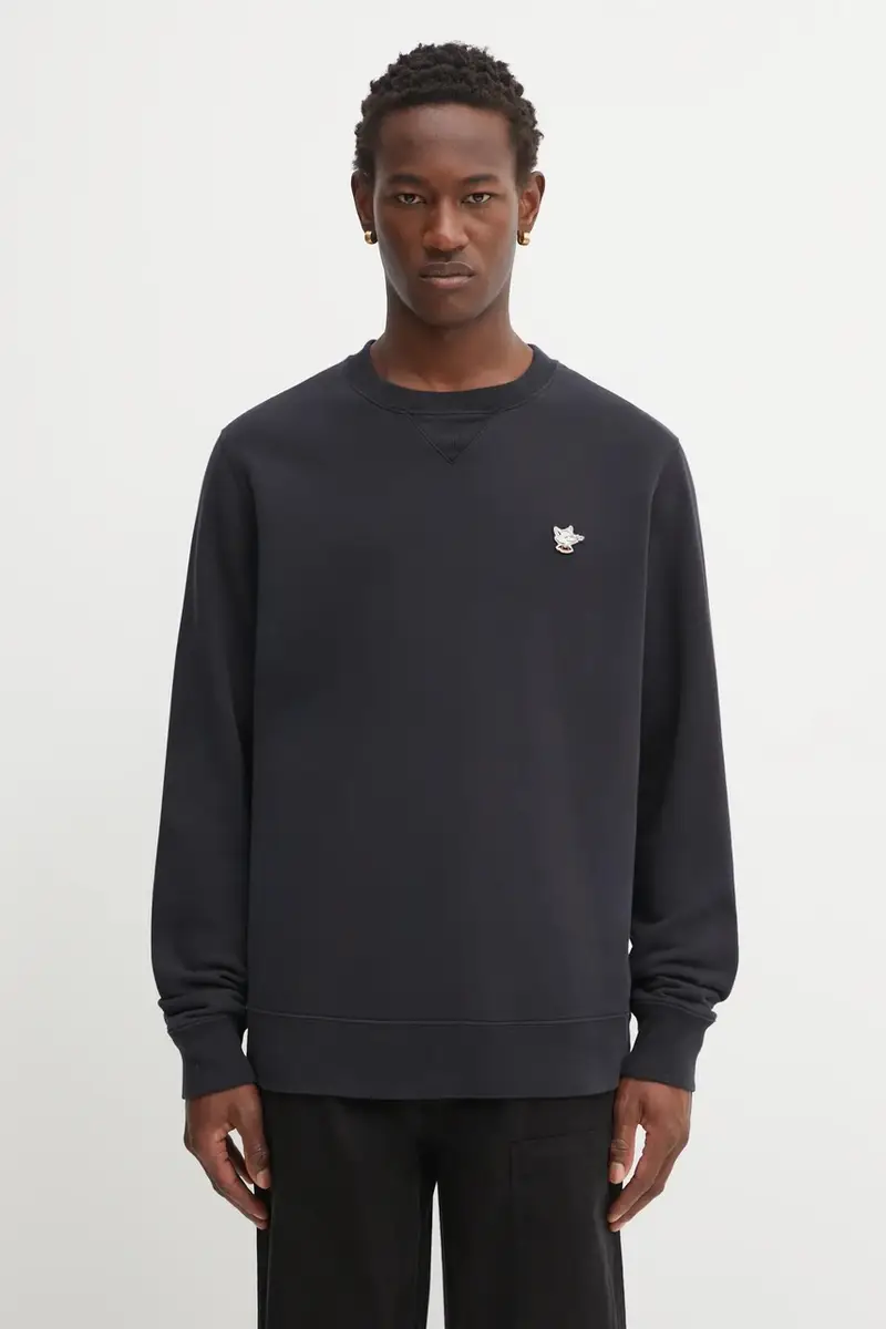 felpa in cotone Barista Fox Patch Regular colore nero OU00301KM0330