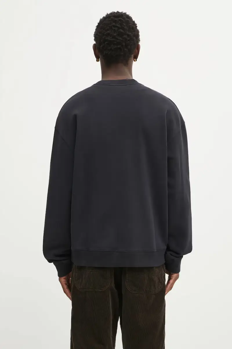 felpa in cotone Coffee Cup Relaxed uomo colore nero con applicazione CKMU00302KM0330 miniatura 3