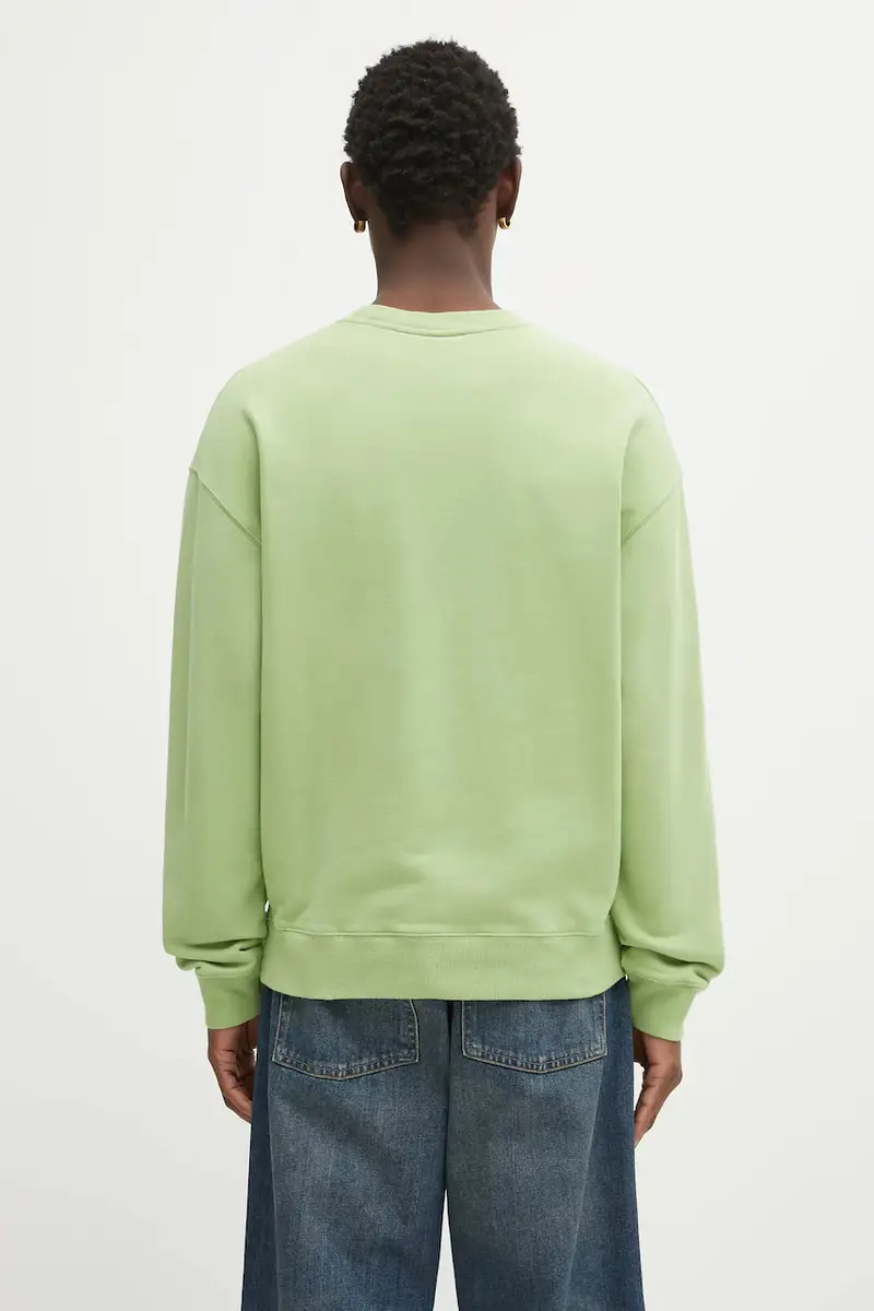 felpa in cotone Coffee Cup Relaxed uomo colore verde con applicazione CKMU00302KM0330 miniatura 3