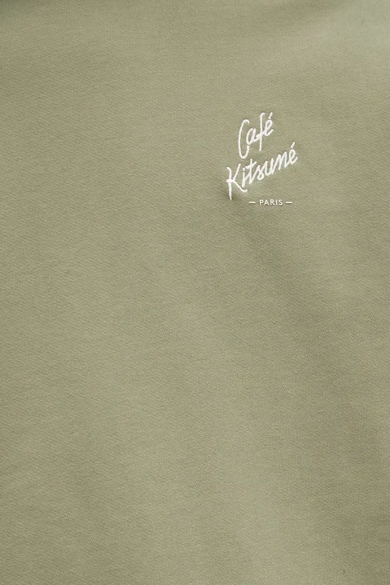 felpa in cotone Relax uomo colore verde con applicazione PU00301KM0330 miniatura 4