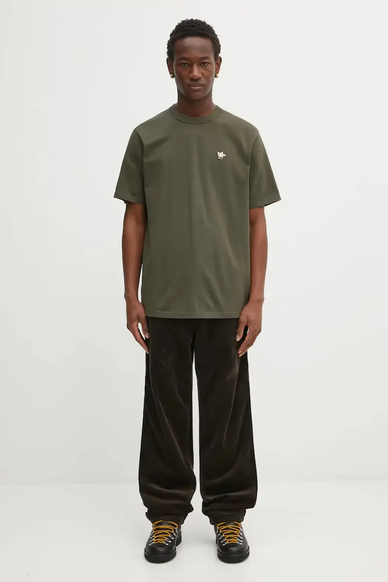 Café Kitsuné T-shirt Uomo Verde 3528284 miniatura 4